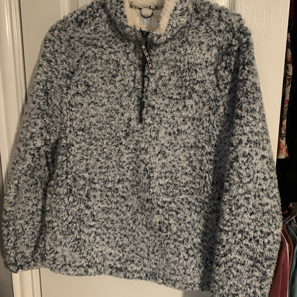 Navy blue Sherpa pullover
